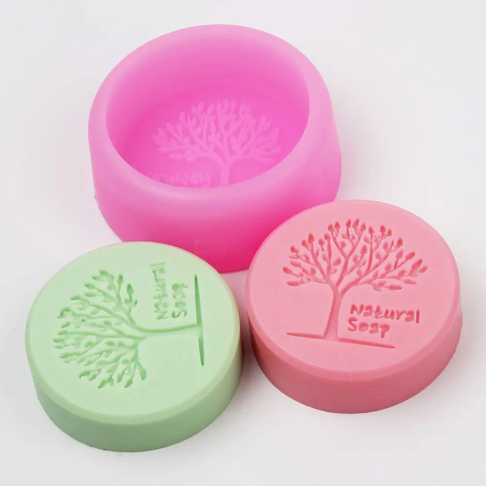 

tree soap mold silicone gel round natural finely decorated clay craft chocolate cake making mold