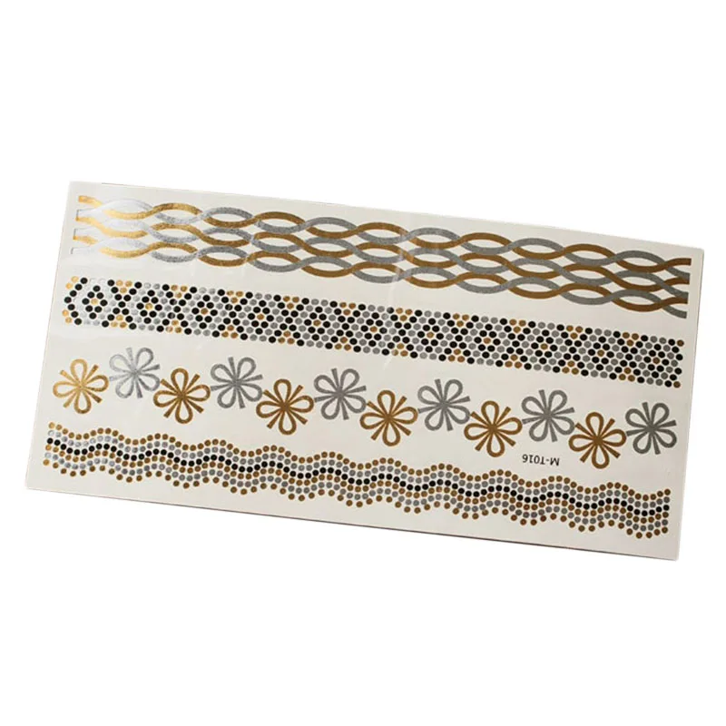 Gold Tone Temporary Tattoo Stickers Waterproof Sexy Body Art Sticker | Временные тату
