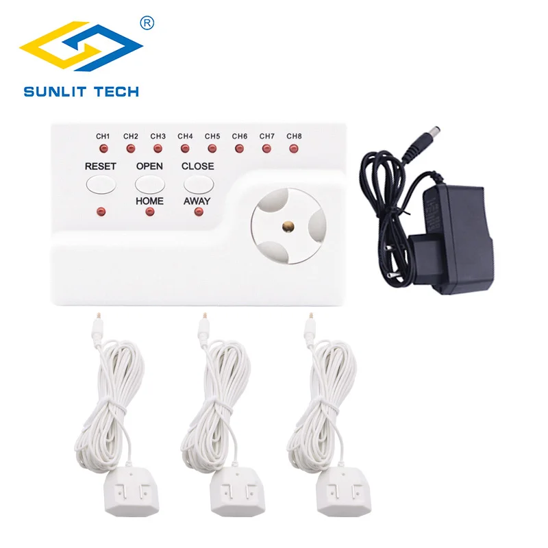 Детектор утечки воды потока изменить сигнализации Системы с 2 шт. DN15 клапан