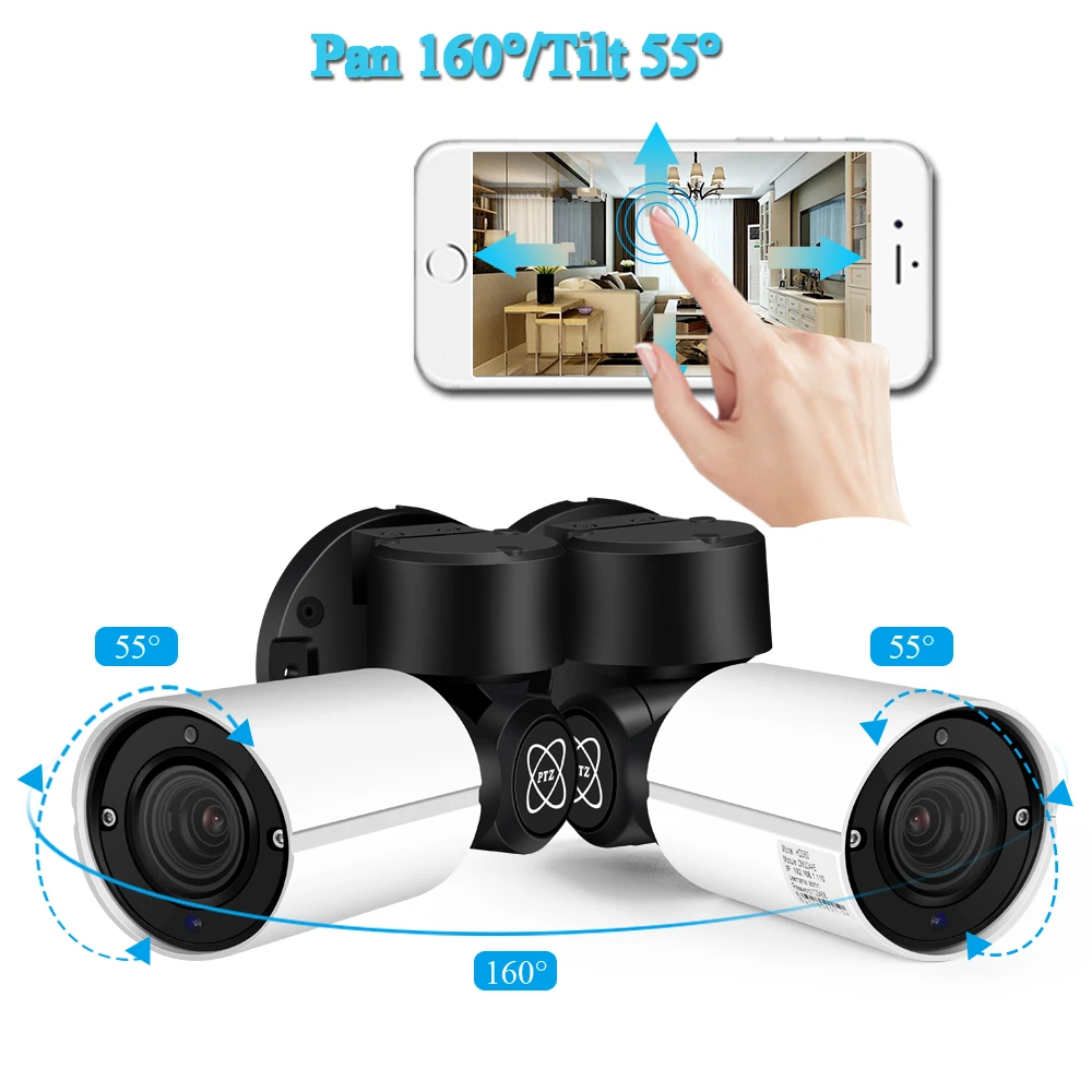 Hamrolte PTZ IP Камера 5MP/2MP 4xzoom автоматической фокусировки(2,8-12 мм) Массивная пуля, открытая Камера IP66 Водонепроницаемый 50 м радиус действия ИК: H.265 Hisee