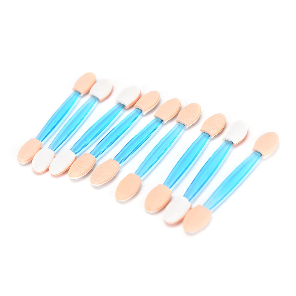 10 шт./компл. одноразовые двойной конец тени для век губки кисточка палочка бровей
