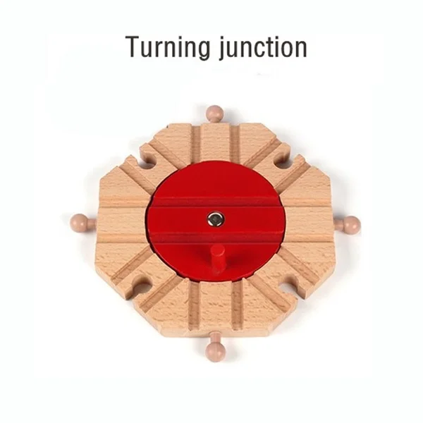 Turining junction Аксессуары для деревянных поездов, железная дорога, совместимая с деревянными поездами, железная дорога со всеми брендами, Прямая поставка - Цвет: Turining junction