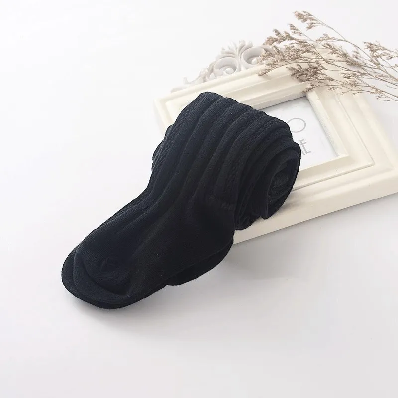 Black YGYEEG/поступление; колготки; черные колготки для девочек; пикантные мягкие хлопковые колготки в полоску; зимние женские теплые облегающие трикотажные колготки выше колена - Цвет: Black