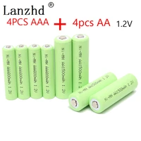 rechargeable battery aa 1 2v aaa ni mh batteries 2a 3a batter 4pcs aa batteries 1500mah 4pcs aaa batteries 800mah