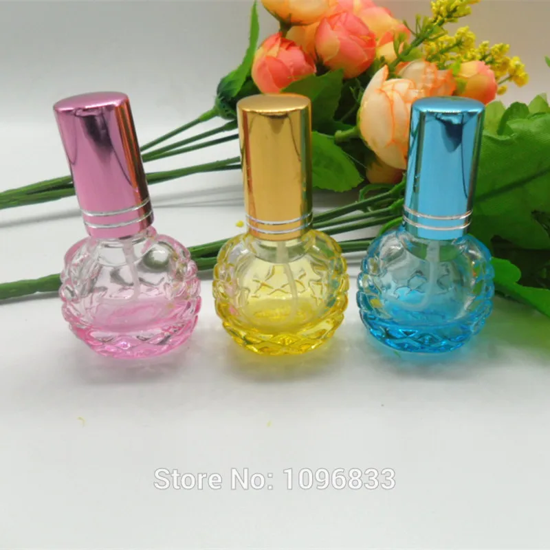 

8ML Colorful Glass Perfume Bottle, Cosmetic Glass Spray Bottles, 8CC Parfum Vial, Empty Perfume Atomizer. 50pcs/Lot