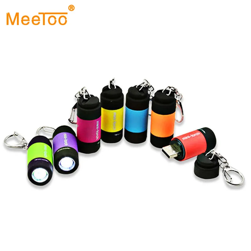 Светодиодный мини фонарик COB с зарядкой от USB Мощный карманный фонарь брелок со