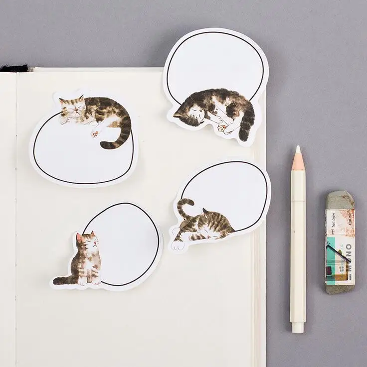 24 шт./лот Cat сна все время Memo Pad N раз заметки Эсколар papelaria поставка школы закладка