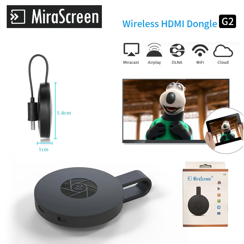 G2 беспроводной AIR Play Wifi Дисплей HDMI ключ Mirascreen TV Stick Mirroring приемник Поддержка IOS Miracast
