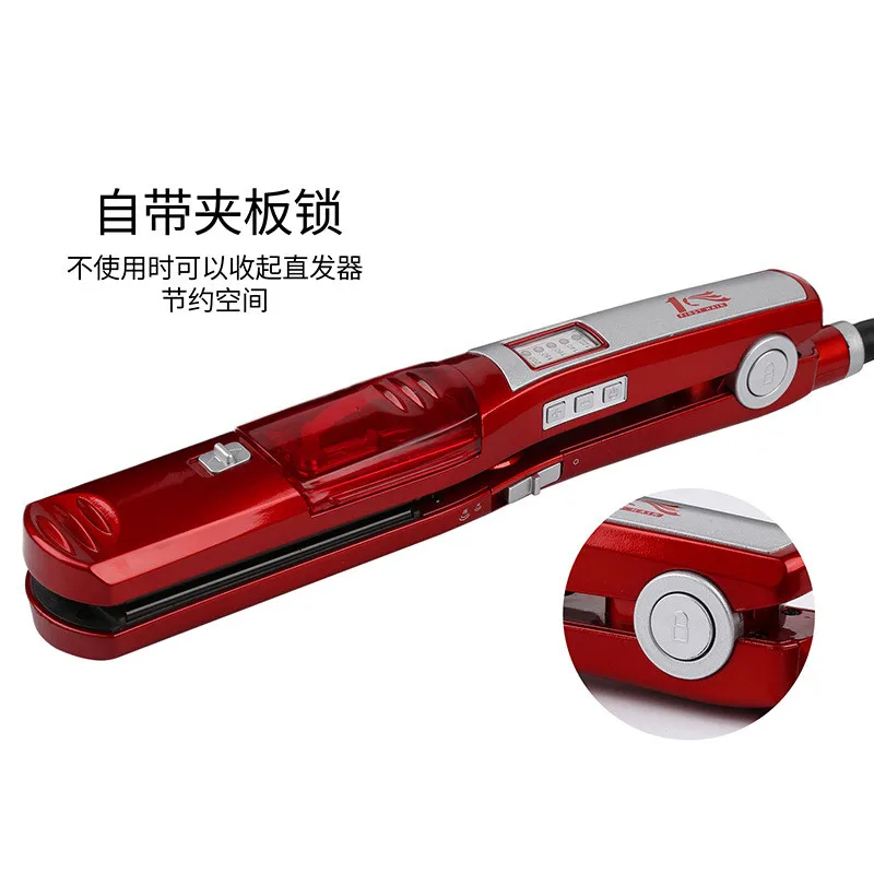 

Professional Ceramic Steam Hair Straightener Fast Heating Hair Flat Iron VaporStraightening Iron Curler Steamer Hair Style Tool