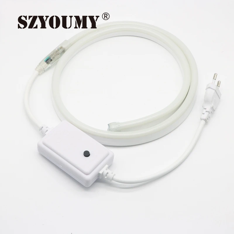 SZYOUMY мини неоновые гибкие 2835 SMD светодиодные трубки 220В вывески полосы теплый