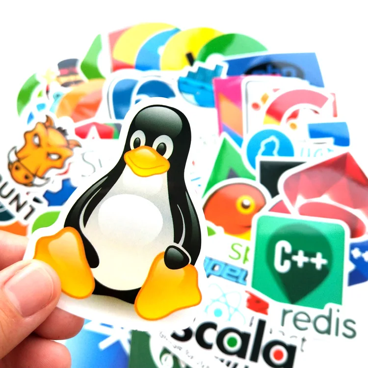 50 шт. программист Стикеры хакер Язык программирования чемодан ноутбук телефон
