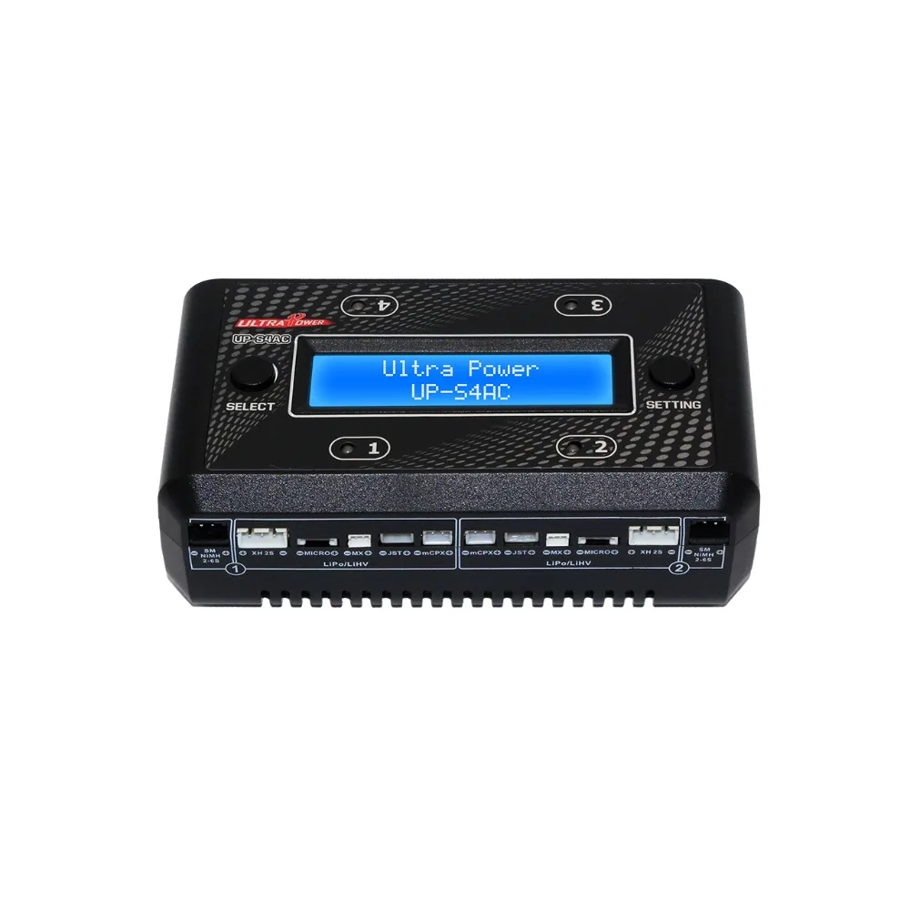 Ultra Power UP-S4AC 1-2S LiPo/LiHV 2-6S NiMH/ NiCd 4-канальное балансирующее зарядное устройство S4AC для