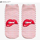 ZHBSLWT носки с 3D Цифровым принтом животных, модные милые короткие носки унисекс разных цветов, женские носки с низким вырезом