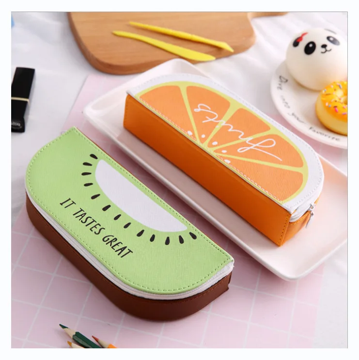 Креативный новый фруктовый школьный студенческий Чехол карандаш на молнии сумки