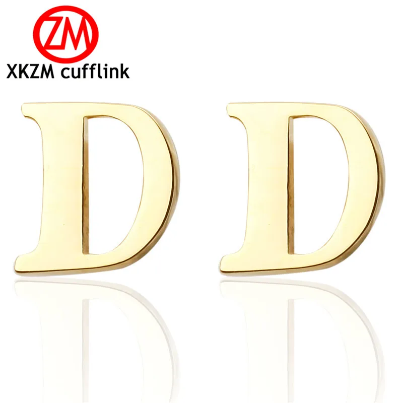 

High Quality Men Cuff Links New French Cufflinks Golden Plating Brand letter D Design Style Men Cufflinks Wholesale&retail