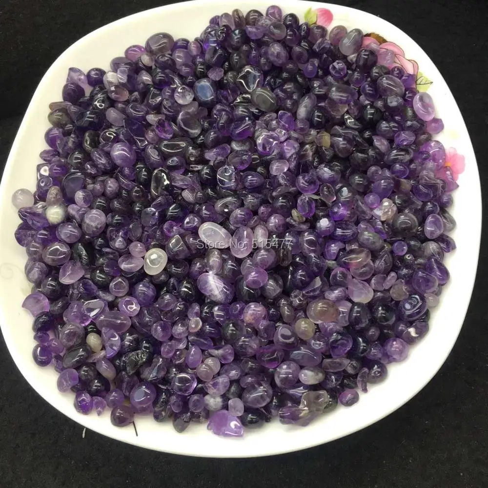 

5-8mm 200g Natural Amethyst Tumbled Stone Magnet Gravel Beads Chakra Healing Reiki Fengshui Decoration