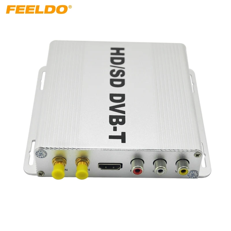 

FEELDO цифровой двойной тюнер для автомобиля HD H.264 MPEG-4 HD/SD различные каналы DVB-T приемник мобильный DVB-T с PVR USB # FD-2915