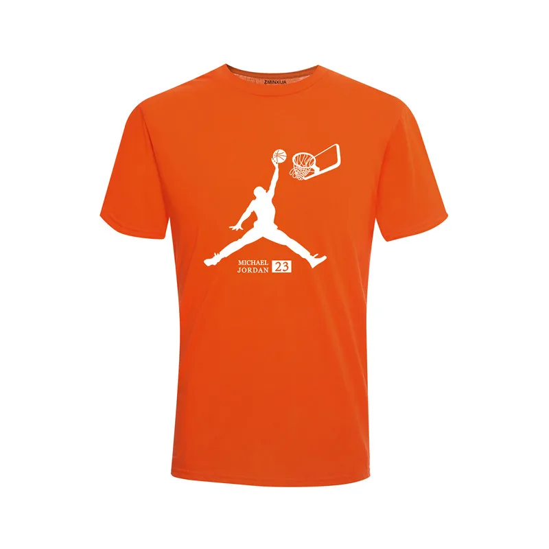 2018 модная мужская футболка с круглым вырезом и рисунком Jordan NBA Топ Футболка
