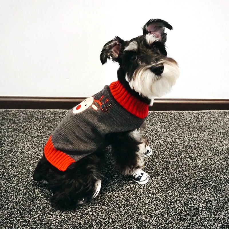 Новогодняя Рождественская одежда для домашних животных Свитера кошек