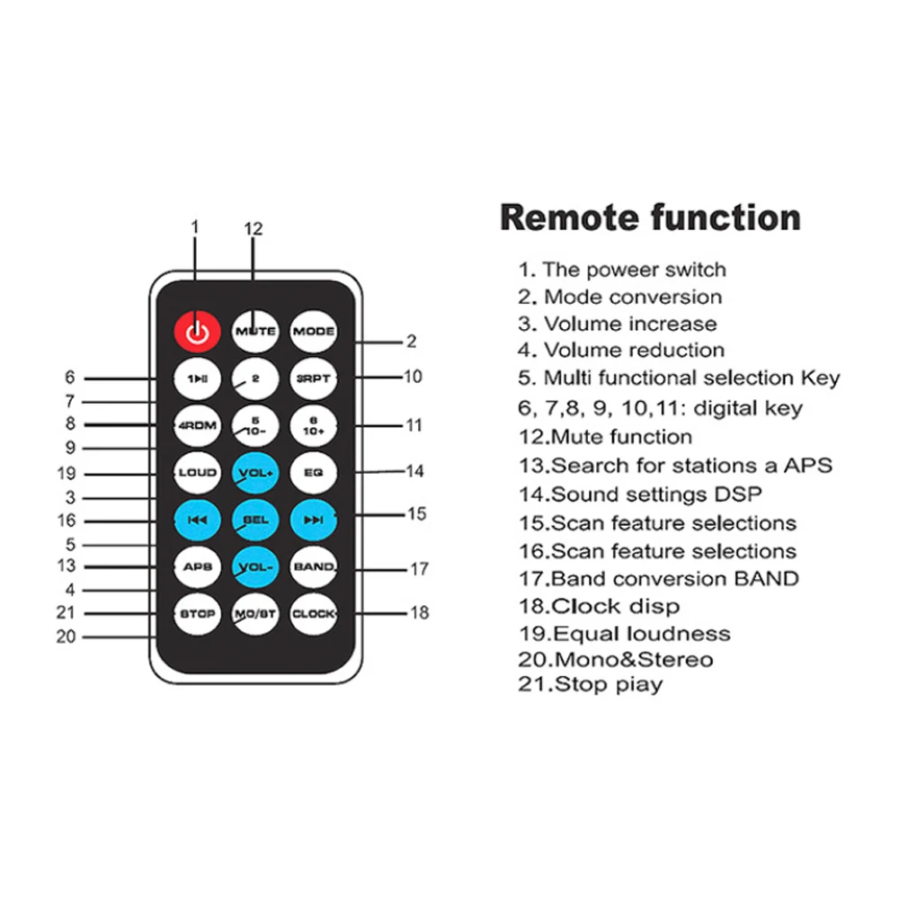 Автомобильный тюнер 12V стерео bluetooth FM Радио Аудио плеер телефон USB/SD MMC порт с In Dash 1