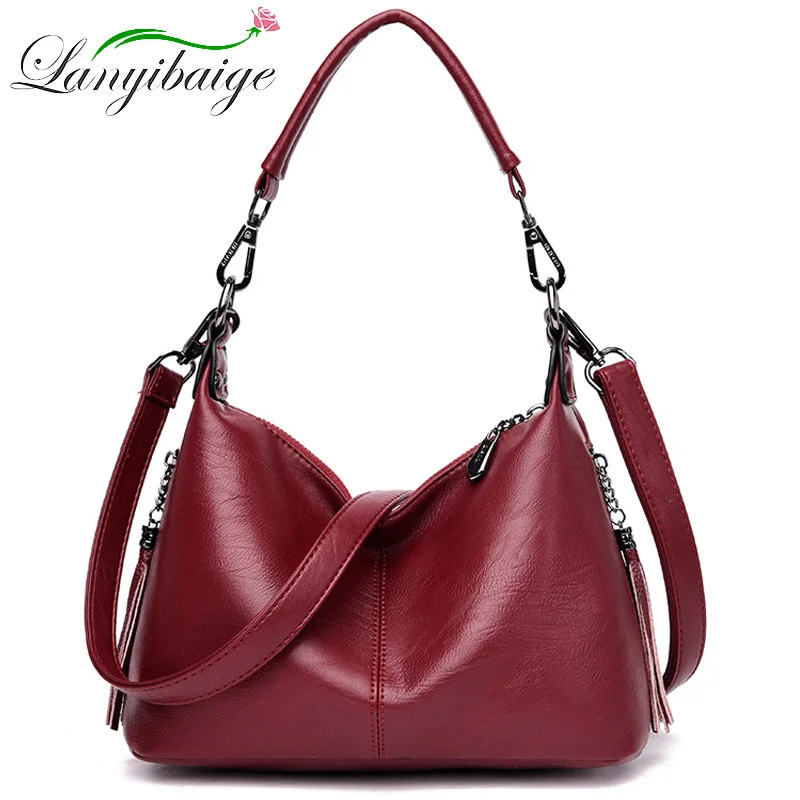 Модные женские сумки через плечо с кисточками женская кожаная роскошная сумка