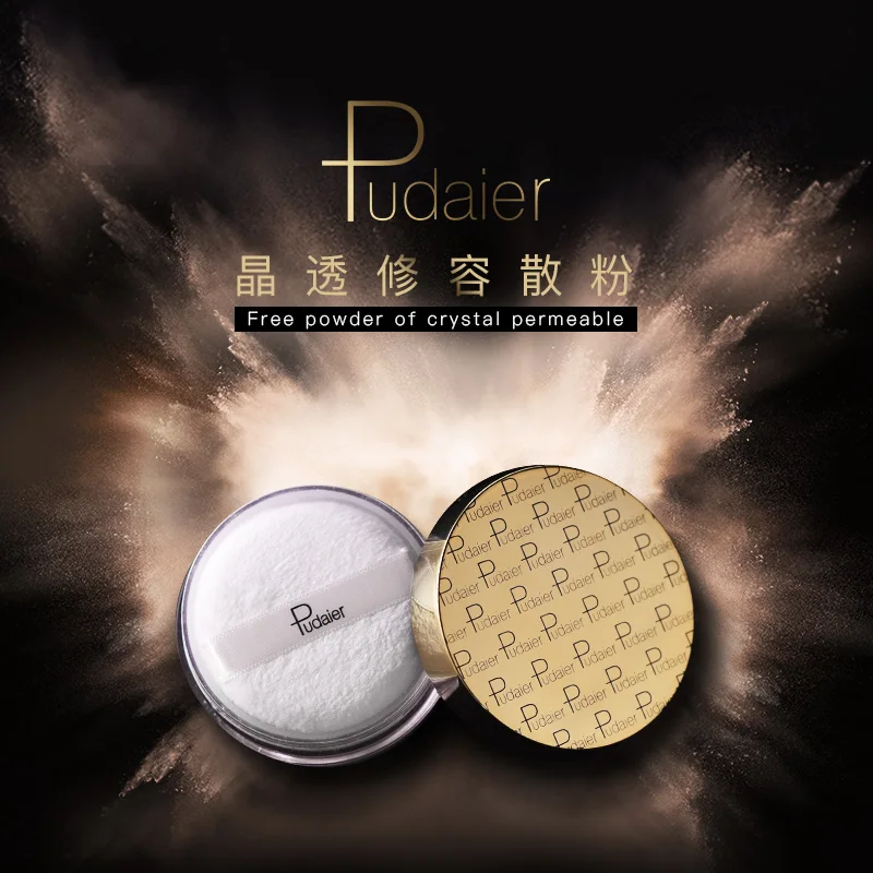 

Pudaier Mineral Loose Powder Face makeup Long-lasting Translucent Matte Finish Shimmer Effect Natural Setting Powder Waterproof