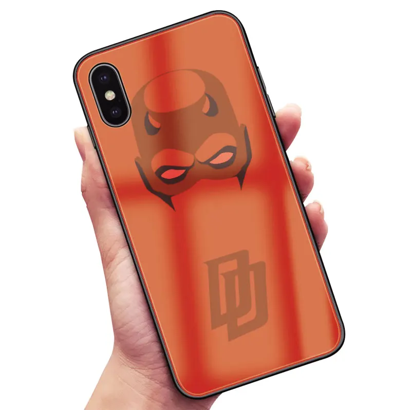 Daredevil marvel мягкий силиконовый стеклянный чехол для телефона, чехол для Xiaomi mi 8 9 SE mi x 2 2s 3 Red mi Note 5 6 7 8 Pro