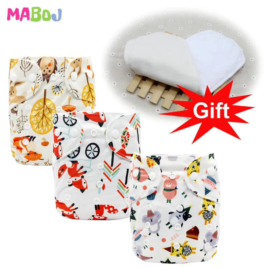 PD5-4-1-1 MABOJ Cloth Diapers Baby Pocket Cloth Diaper One Size Waterproof Nappy Reusable Cloth Nappies Set Washable Wholesale New - Цвет: PD5-4-1-1