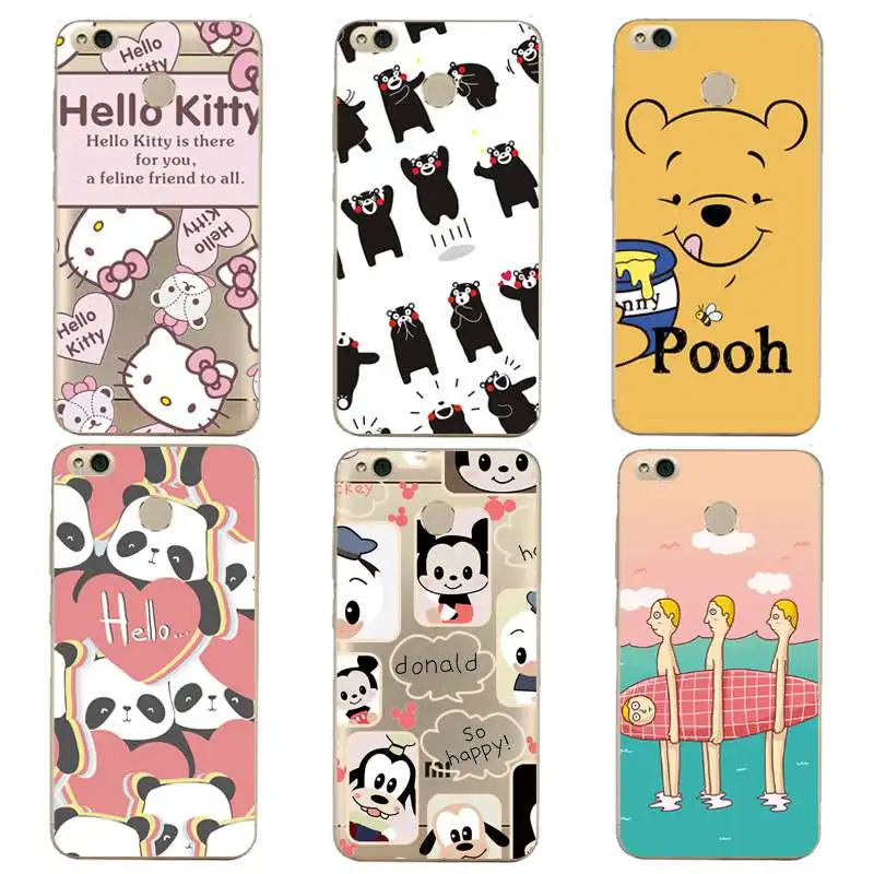 Мягкий прозрачный ТПУ чехол для телефона xiaomi redmi 4x 4a note5a note4x 5S mi6 note3 Hellokitty Coque Fundas