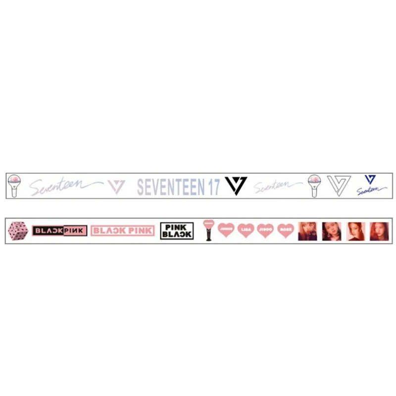 1 шт. Новое поступление Kpop BLACKPINK SEVENTEEN Симпатичные Васи клейкие ленты бумага маскировки скрапбукинга Стикеры для ноутбука DIY 2 см* 10 м