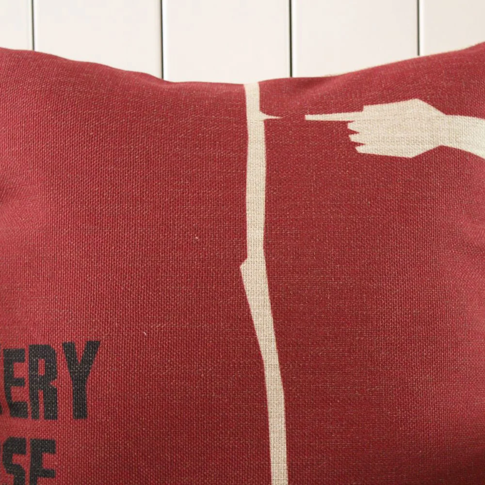 Чехол для подушки диаметром 45*45 см из льна в виде красной розы|pillow case fabric|case bmwpillow
