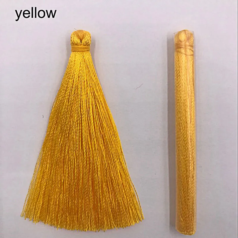 13 yellow 5 шт./лот, 65 мм, шелковая кисточка, бахрома, шитье, Банг, кисточка, отделка штора ручной работы, кисточка для рукоделия, ювелирных изделий, сделай сам, Прививка - Цвет: 13 yellow