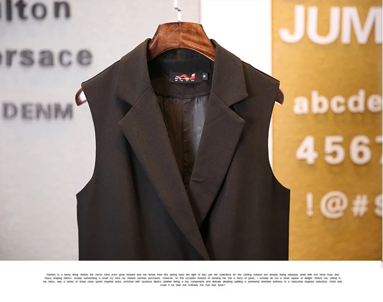 XL-9XL chalecos para mujer размера плюс женский длинный жилет с отворотами 200 фунтов Женское пальто длинный жилет coletes feminina DV85