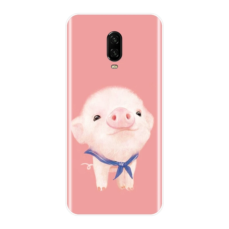 Мягкий силиконовый чехол для телефона One Plus 6, 6, 5, 5, 3, 3, розовый поросенок, кот, Медведь, Кролик, альпака, Выдра, задняя крышка для OnePlus 3, 3, 5, 5, 6, 6T - Цвет: No.1