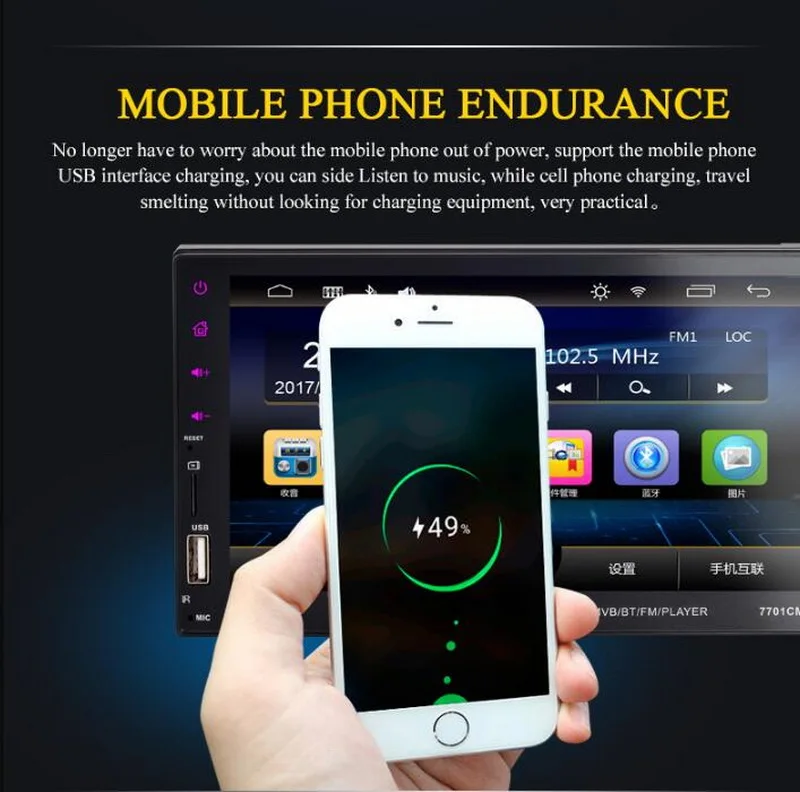 Автомобильный mp5 плеер стерео MP5 7 дюймов на Android с камерой дистанционным