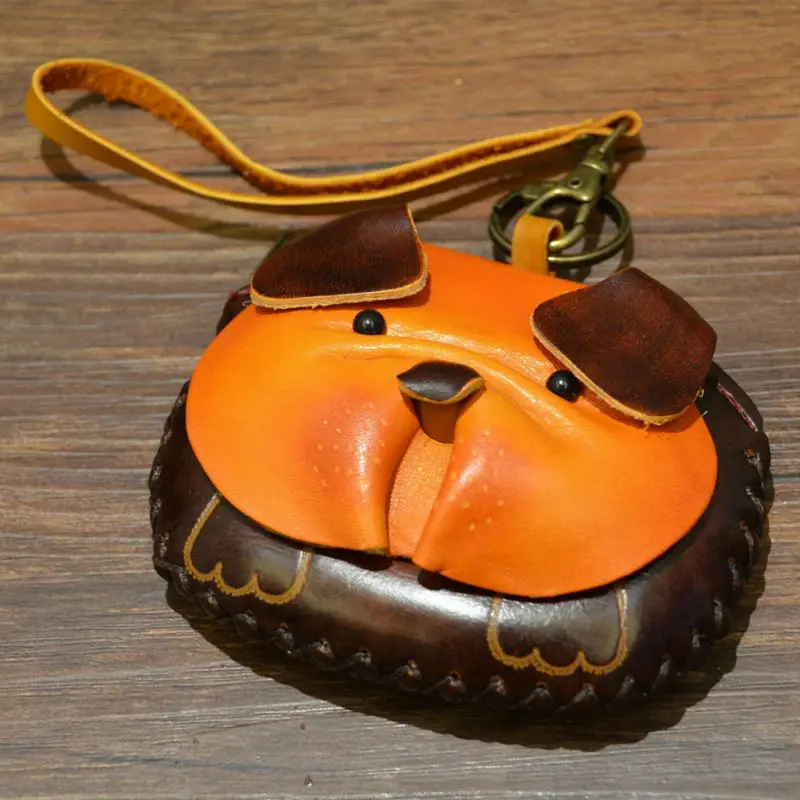 Hand Made святого валентина Подарок Для Мужчин Кожа Коровы Форма Мультфильм Щенок