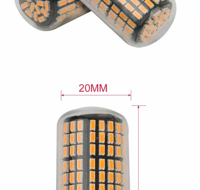 Комплект из 2 предметов, с can-bus S25 1156 BA15S p21w BAU15S py21w T20 светодиодный 7440 W21W W21/5 Вт светодиодный лампы 3014 144smd автомобилей указатели поворота фонарь стоп-сигнала