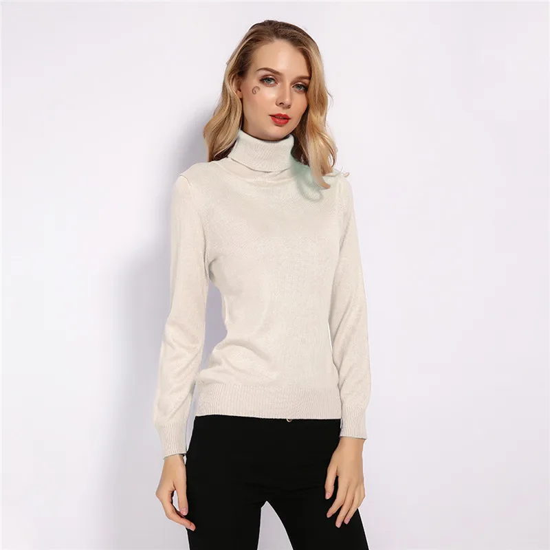 GCAROL, новинка, Осень-зима, 30% шерсть, водолазка, свитер, мягкая ручка, теплый женский джемпер, OL, вязаный пуловер, S-3XL