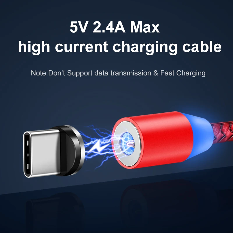 Магнитное зарядное устройство Elough USB-кабель типа C для Samsung Xiaomi Huawei магнитные