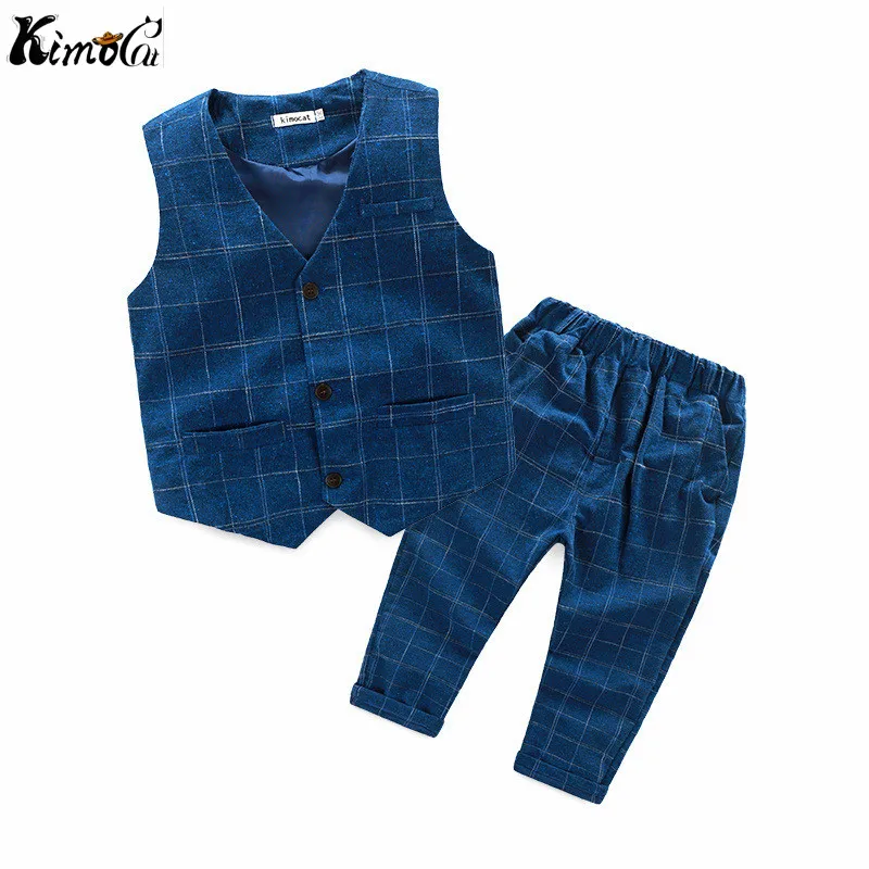 Kimocat new spiderman baby boy cartoon suit of and child gentleman's vest shirt three pieces boys clothes |