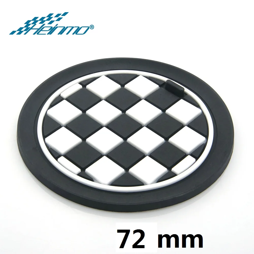 Checker 7.2cm Для MINI Cooper R56 R50 R53 R55 R60 F55 F56 F54 F60 автомобильные аксессуары наклейка держатель стакана воды коврик для MINI Countryman Clubman - Название цвета: Checker 7.2cm