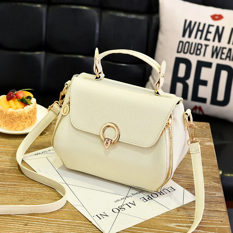 Women Bags Fashion Vintage Designer Messenger PU Leather Handbag High quality Casual Shoulder Top- Handle Totes Korean style | Багаж и