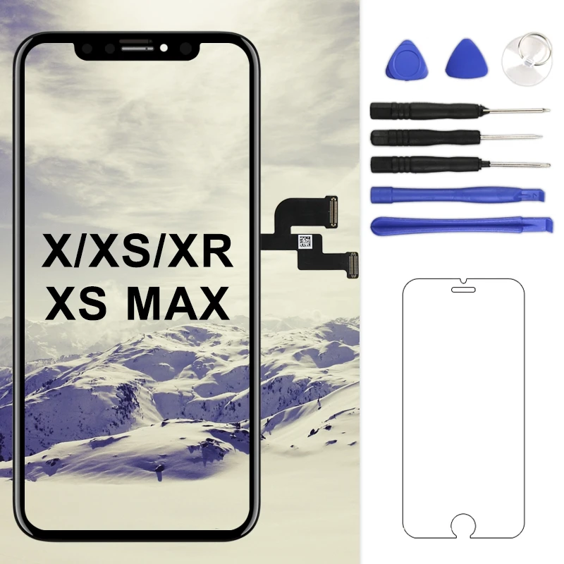 For iphone X/XS/XS MAX/XR LCD Screen TM/AMOLED/OEM Quality Display Digitizer Replacement Black No Dead Pixel