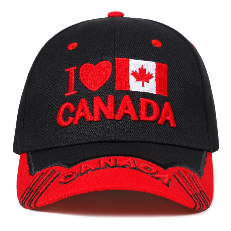 

2019 new CANADA letter embroidery baseball cap hip hop version personality caps adjustable dad hat Outdoor Leisure sun hats