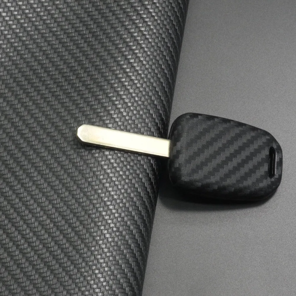 jingyuqin for Honda GREIZ Civic City XRV Vezel Fit key Set Remote Cover Carbon Silicone Car Key Case