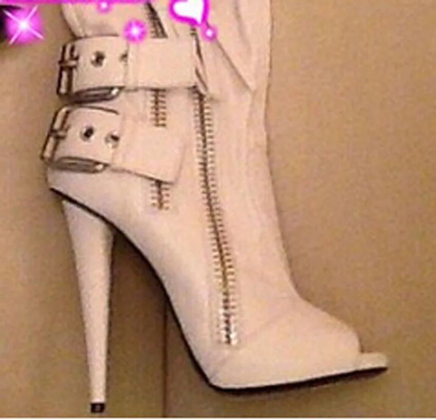 Новые модные ботильоны с открытым носком двумя ремешками на щиколотке шпильках