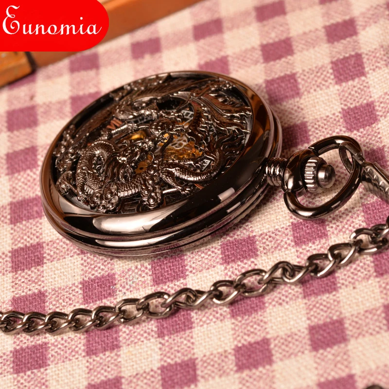 Крутые уникальные традиционные китайские мужские часы с драконом и Фениксом