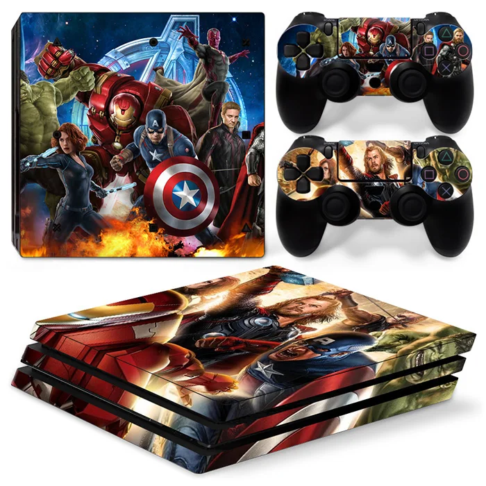 Футболка «мстители» от Marvel нестандартной конструкции для PS4 PRO виниловые наклейки в виде Фотообоев c переводными картинками переводная картинка