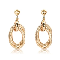 dreamtop european big dangle earrings 2019 jewelry for women female wedding party personality woven twisted drop earring e31