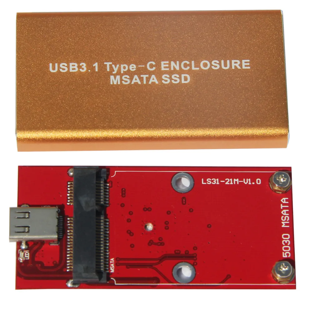 Внешний жесткий диск USB 3 1 Type C для mSATA SSD корпус с 10 разъемами и адаптер мини